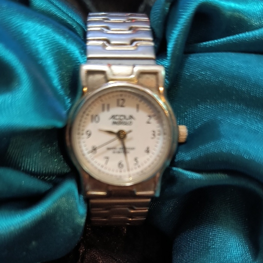 Women's Silver Acqua Watch with Expansion Band